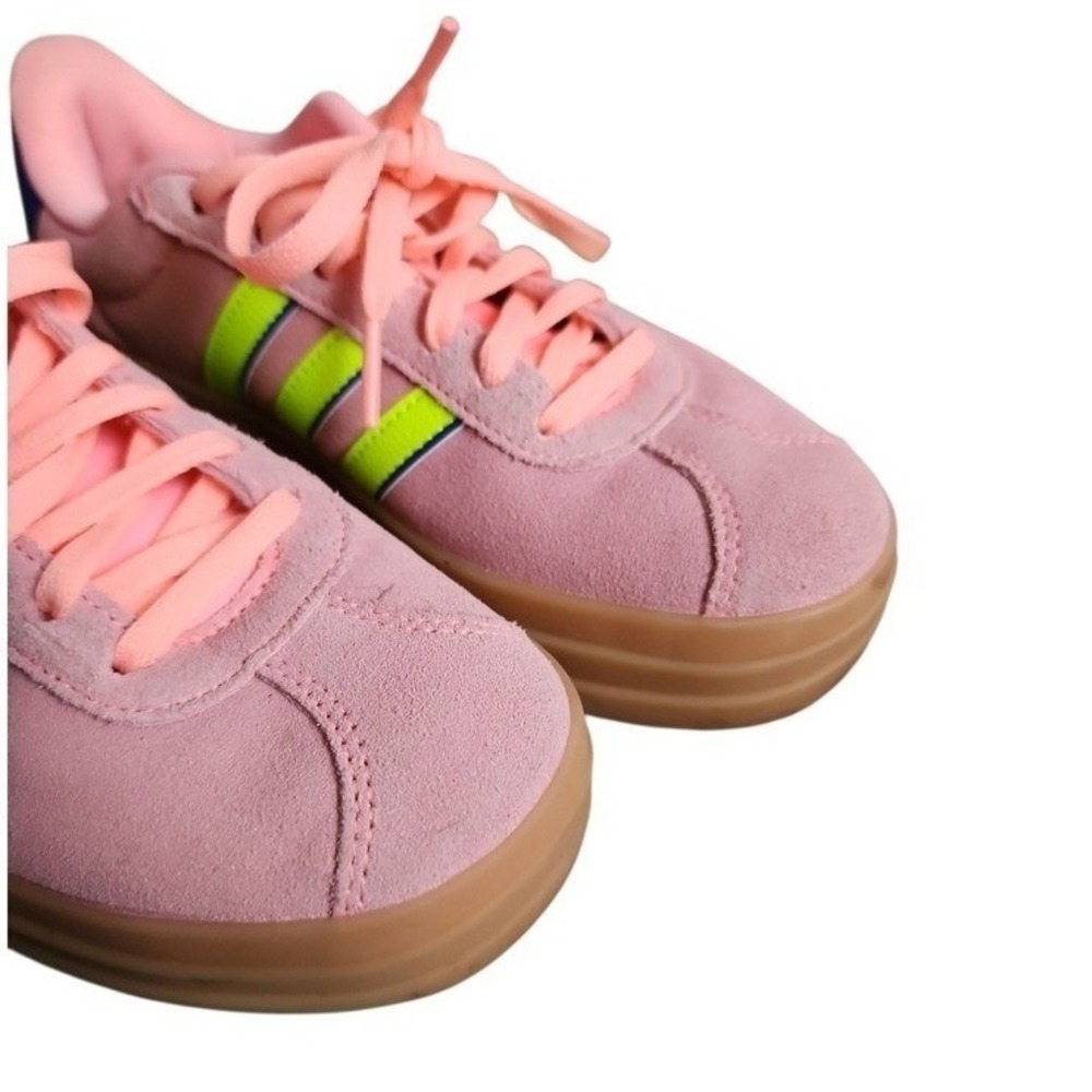 Adidas VL Court Bold Platform Pink Lime girl's 4 barbiecore Skater pastel Retro - Picture 4 of 7